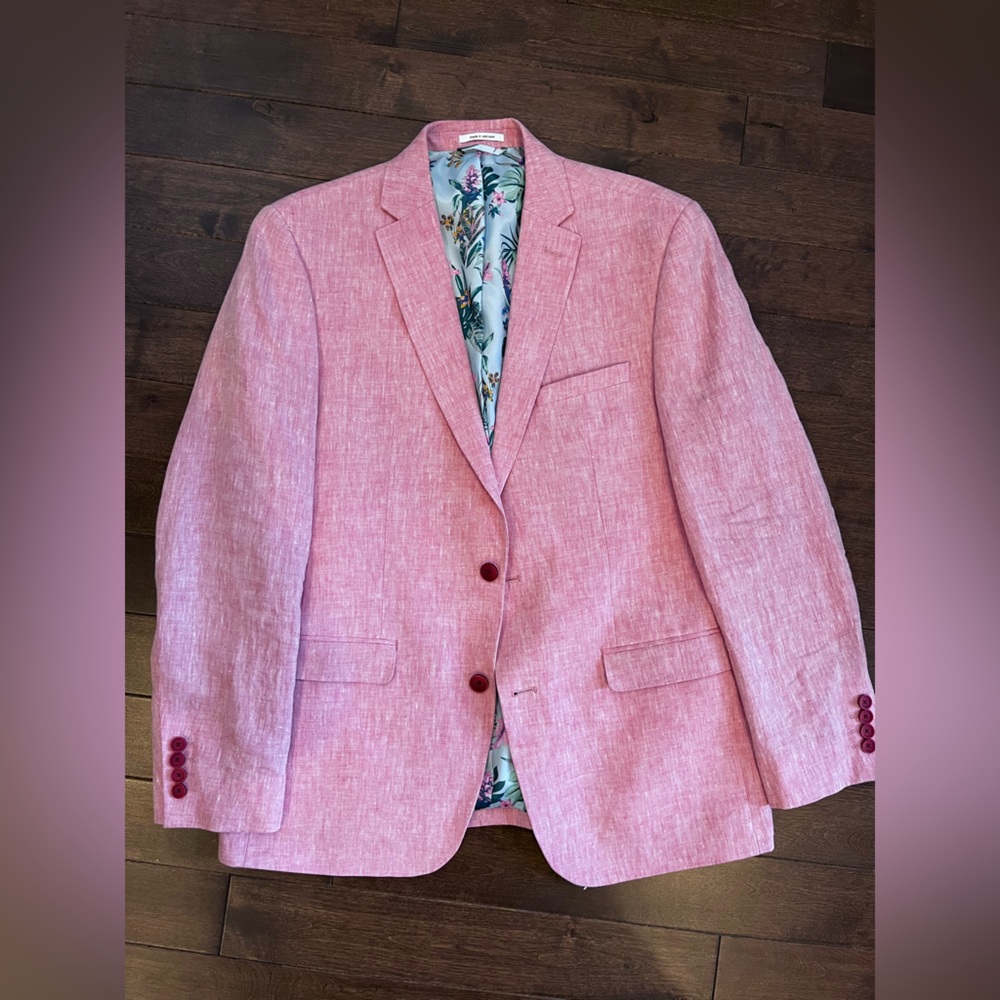 Men’s Bar III pale pink linen slim cut blazer